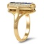 The Slyvia Ring, smalltop view on a hand