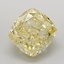 2.73 Ct. Fancy Intense Yellow Cushion Lab Grown Diamond