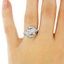 The Simone Ring, smalltop view on a hand