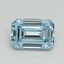 1.05 Ct. Fancy Intense Blue Emerald Lab Grown Diamond