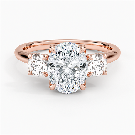 14K Rose Gold Elodie Perfect Fit Three Stone Diamond Ring (1/2 ct. tw.)