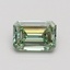 0.76 Ct. Fancy Intense Pacific Green Emerald Lab Grown Diamond