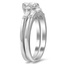 The Stephi Bridal Set, smalltop view on a hand
