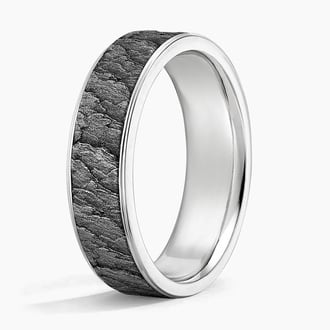 Volcanic 6.5mm Wedding Ring in 18K White Gold