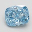 2.51 Ct. Fancy Vivid Blue Cushion Lab Grown Diamond