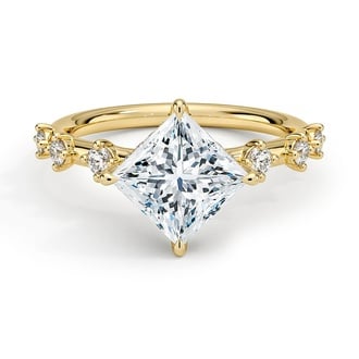 Custom North Star Spaced Diamond Ring