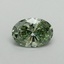 0.43 Ct. Fancy Vivid Green Oval Lab Grown Diamond