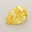 0.87 Ct. Fancy Vivid Yellow Pear Lab Grown Diamond
