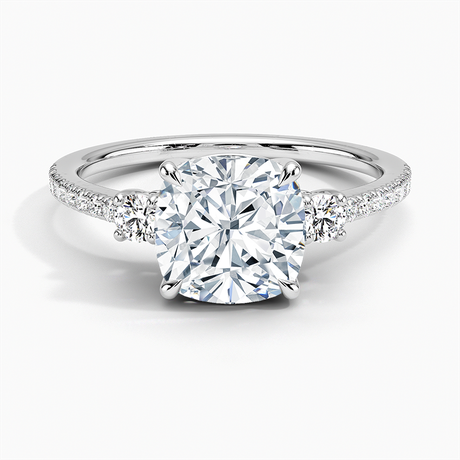 Lyra Three Stone Diamond Ring - Brilliant Earth