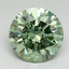 2.87 Ct. Fancy Vivid Green Round Lab Grown Diamond