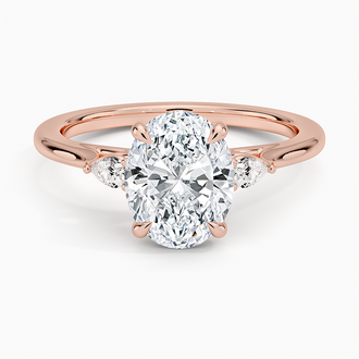 14K Rose Gold Perfect Fit Aria Three Stone Diamond Ring