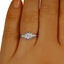 The Vatusia Ring, smalltop view on a hand