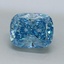 1.01 Ct. Fancy Vivid Blue Cushion Lab Grown Diamond