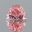 1.55 Ct. Fancy Vivid Pink Oval Lab Grown Diamond