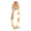 The Rhode Ring, smalltop view on a hand