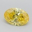 0.52 Ct. Fancy Vivid Yellow Oval Lab Grown Diamond