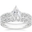 18KW Moissanite Ellora Diamond Bridal Set, smalltop view