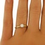 The Rossetti Ring, smalltop view on a hand