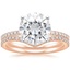 14KR Moissanite Ballad Diamond Ring (1/8 ct. tw.) with Flair Diamond Ring (1/6 ct. tw.), smalltop view