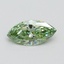 1.01 Ct. Fancy Vivid Green Marquise Lab Grown Diamond