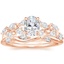 14K Rose Gold Amaranta Diamond Ring (1/2 ct. tw.) with Winding Willow Diamond Ring