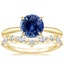 18K Yellow Gold Freesia Ring with Curved Versailles Diamond Ring