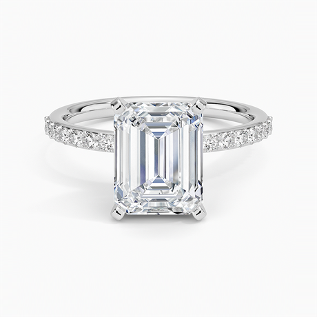 Petite Diamond Engagement Ring - Shared Prong