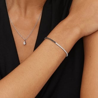 Black and White Diamond Tennis Bracelet (2 ct. tw.)