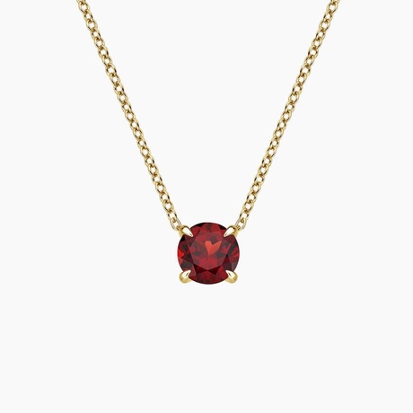 Garnet Solitaire Pendant