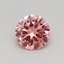 0.33 Ct. Fancy Vivid Pink Round Lab Grown Diamond