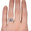 The Hasani Ring, smallzoomed in top view on a hand