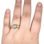 The Radana Ring, smallzoomed in top view on a hand