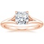 14K Rose Gold Reverie Solitaire Ring, smalltop view