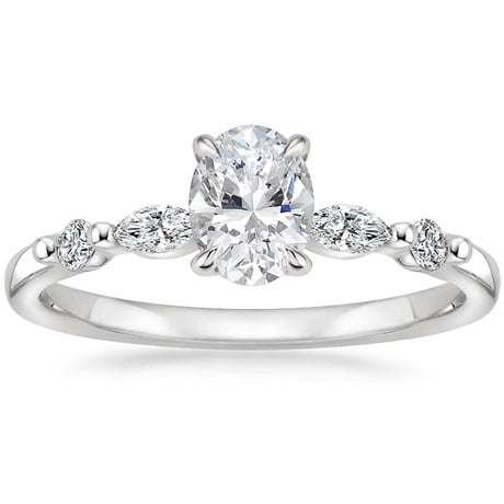 Platinum Petite Versailles Diamond Bridal Set (3/8 ct. tw.)