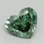 2.57 Ct. Fancy Vivid Pacific Green Heart Lab Grown Diamond