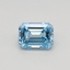 0.33 Ct. Fancy Vivid Blue Emerald Lab Grown Diamond