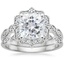 PT Moissanite Cadenza Halo Diamond Bridal Set (1/4 ct. tw.), smalltop view