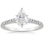 18K White Gold Sonora Diamond Ring, smalltop view