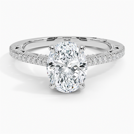 Tacori Lunetta Crescent Cathedral Diamond Ring
