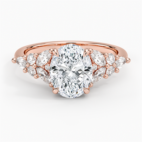 14K Rose Gold Nadia Taper Diamond Ring