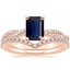 14K Rose Gold Petite Luxe Twisted Vine Diamond Ring (1/4 ct. tw.) with Flair Diamond Ring (1/6 ct. tw.)