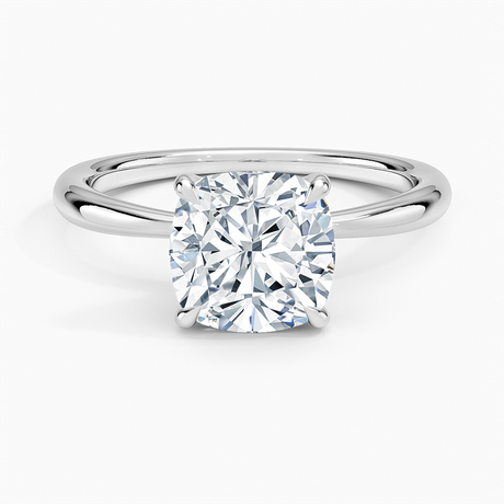 18K White Gold Freesia 2mm Solitaire Ring