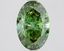 1.72 Ct. Fancy Vivid Green Oval Lab Grown Diamond