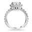 Bursting Halo Diamond Ring, smallside view