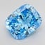 6.75 Ct. Fancy Vivid Blue Cushion Lab Grown Diamond
