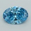2.21 Ct. Fancy Vivid  Blue Oval Lab Grown Diamond