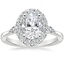 Platinum Geo Halo Diamond Ring, smalltop view