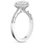 18K White Gold Tacori Coastal Crescent Cushion Bloom Diamond Ring, smallside view