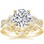 14K Yellow Gold Three Stone Luxe Willow Diamond Ring (1/2 ct. tw.) with Veranda Diamond Ring