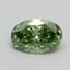 0.61 Ct. Fancy Vivid Pacific Green Oval Lab Grown Diamond
